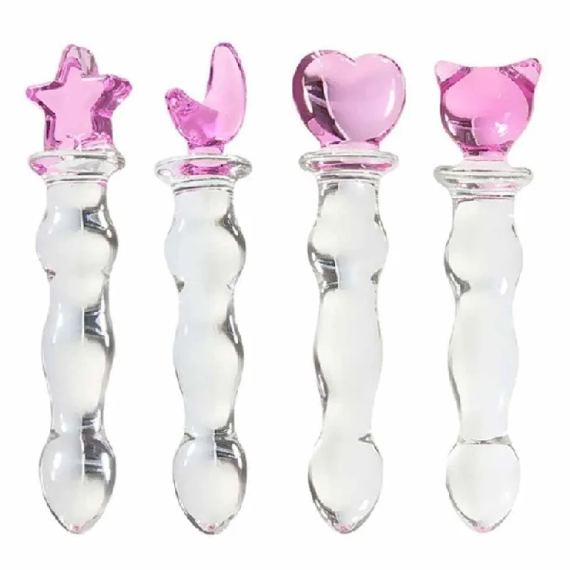 Moon And Star Anal Glass Plug Dildo