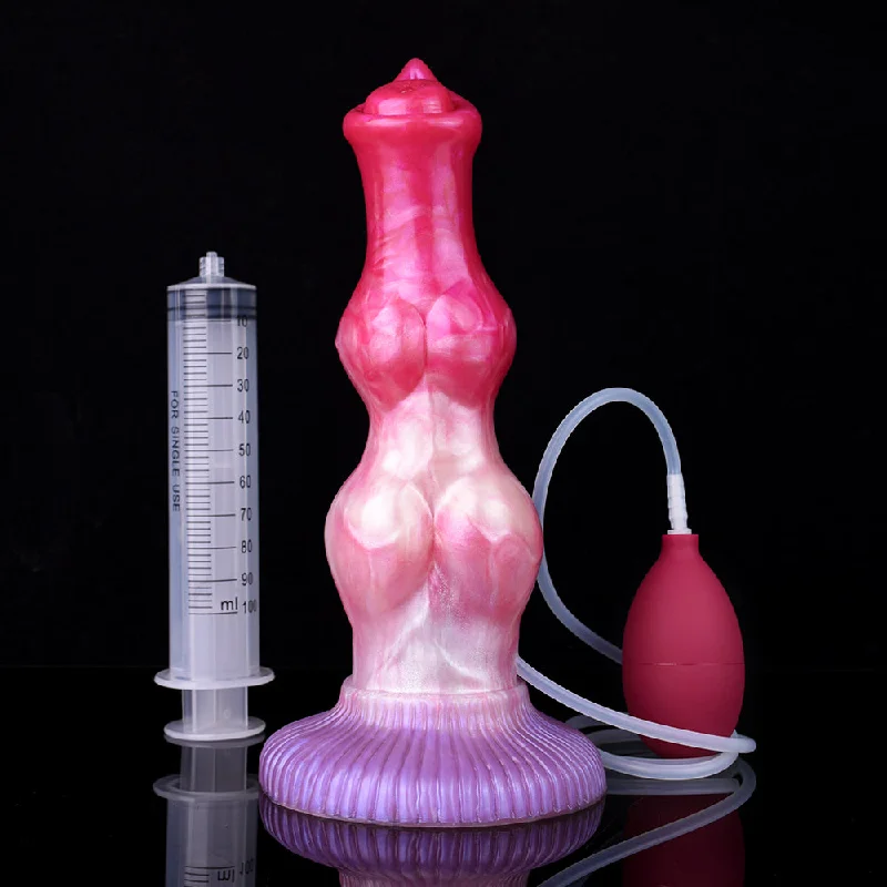 🐕 10.2-Inch Yaksha - Huge Double Knot Ejaculating Dog Dildo, Realistic Canine