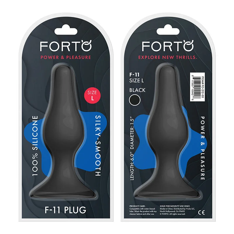 Forto F-11 Lungo Silicone Anal Plug Large Black