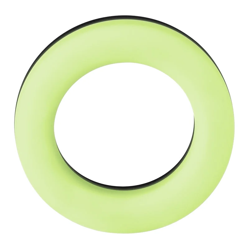 Forto F-19 Liquid Silicone 2-Tone Cockring Black/Glow