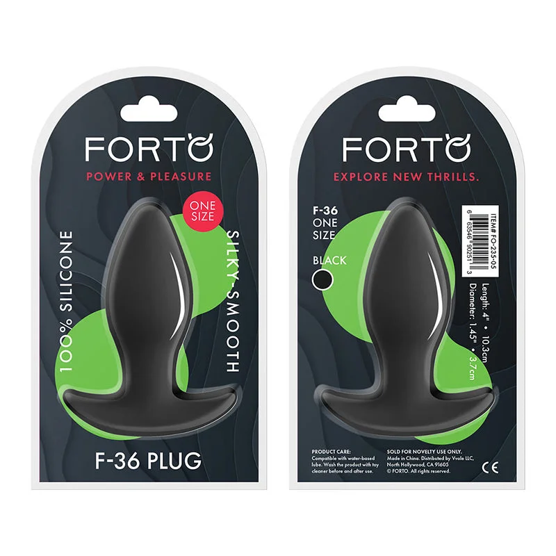 Forto F-36 Silicone T-Plug Black