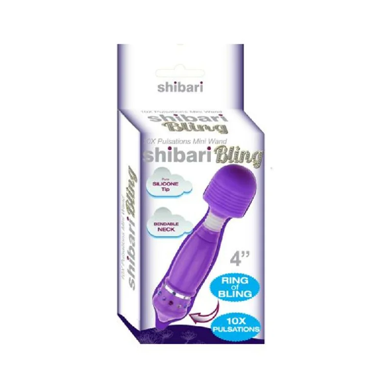 Hello Sexy Bling Mini Wand Rechargeable 10x Purple