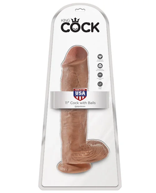 King Cock 11" Cock w/Balls - Tan