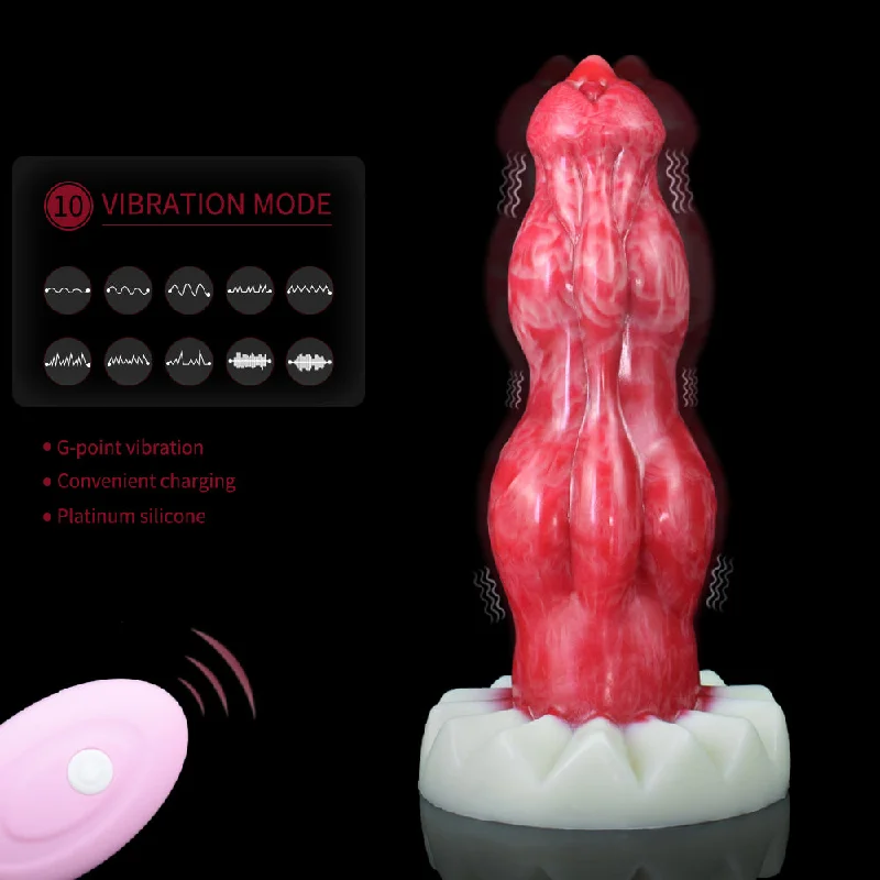 🐺 7-Inch Dante - Double Knot Werewolf Vibrating Dildo