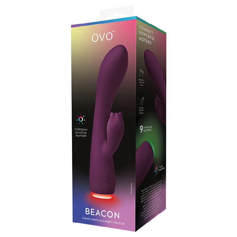 Ovo Beacon Dual Stim Vibe Purple