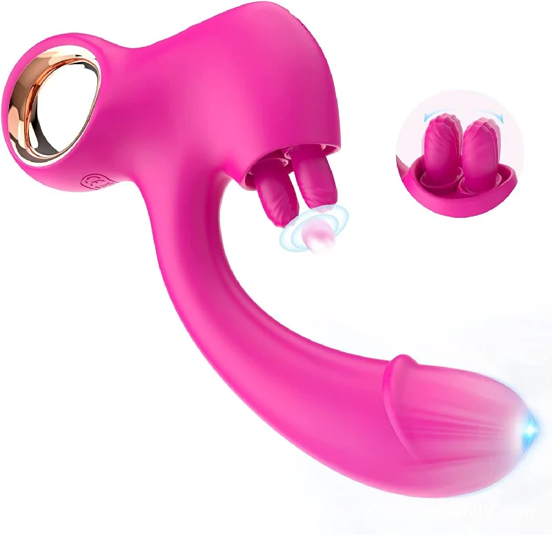 Rabbit Clit Clamps Anal Dildo G Spot Vibrator - Double End Anal Clitoral Stimulator Female Sex Toy