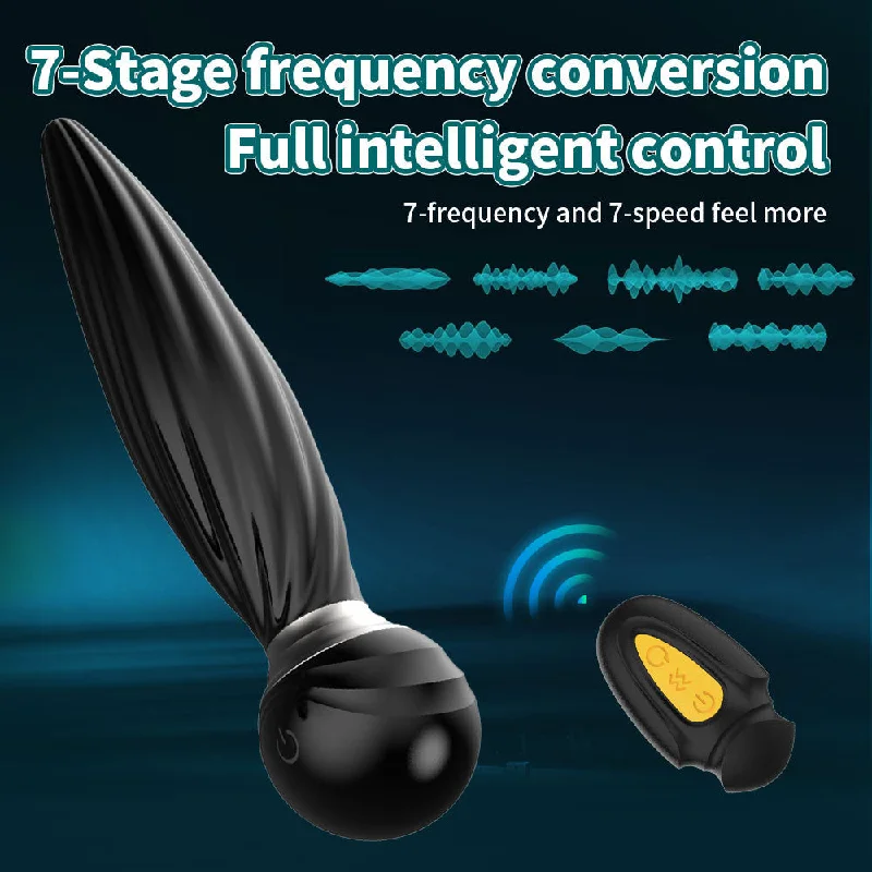 Remote Control Prostate Massager - 360° Rotation Clamping Butt Plug Anal Toys