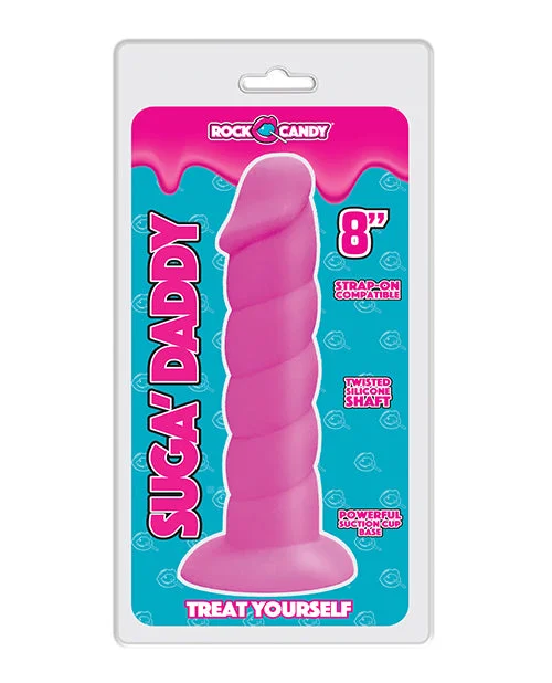 Rock Candy Suga Daddy 8" Silicone Dildo - Pink