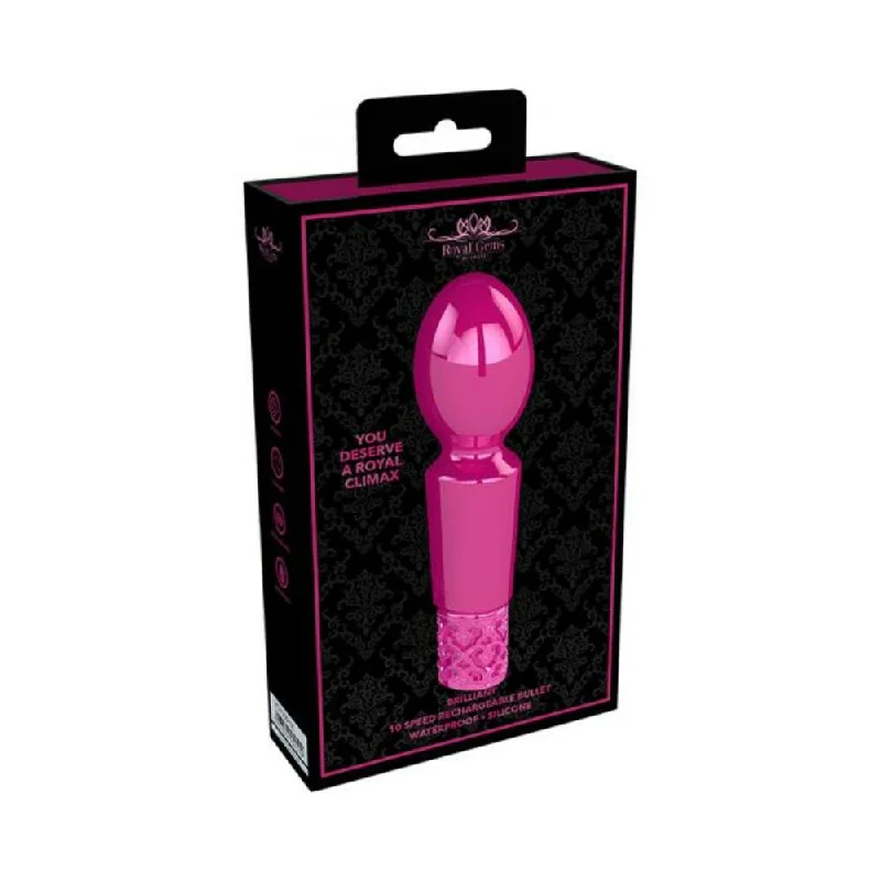 Royal Gems - Brilliant - Silicone Rechargeable Bullet - Pink