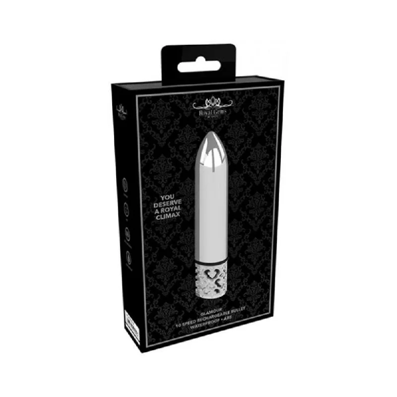 Royal Gems - Glamour - Abs Rechargeable Bullet - Silver