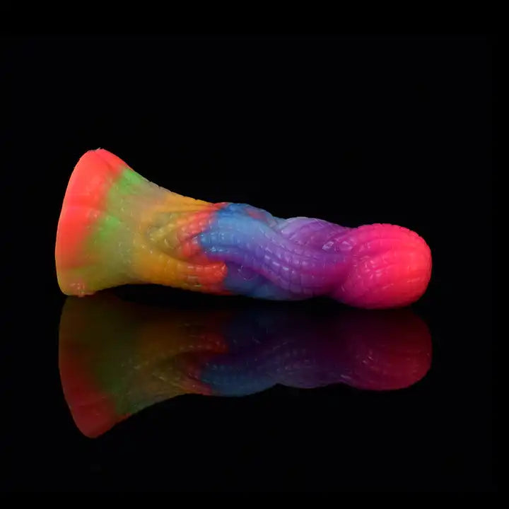 Silicone Multicolor Luminescent Medusa Dildo