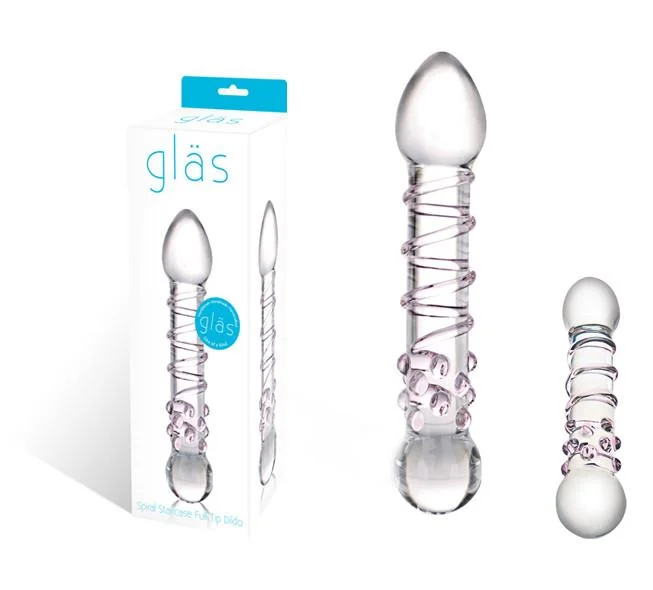 Spiral Staircase Full Tip Glass Dildo