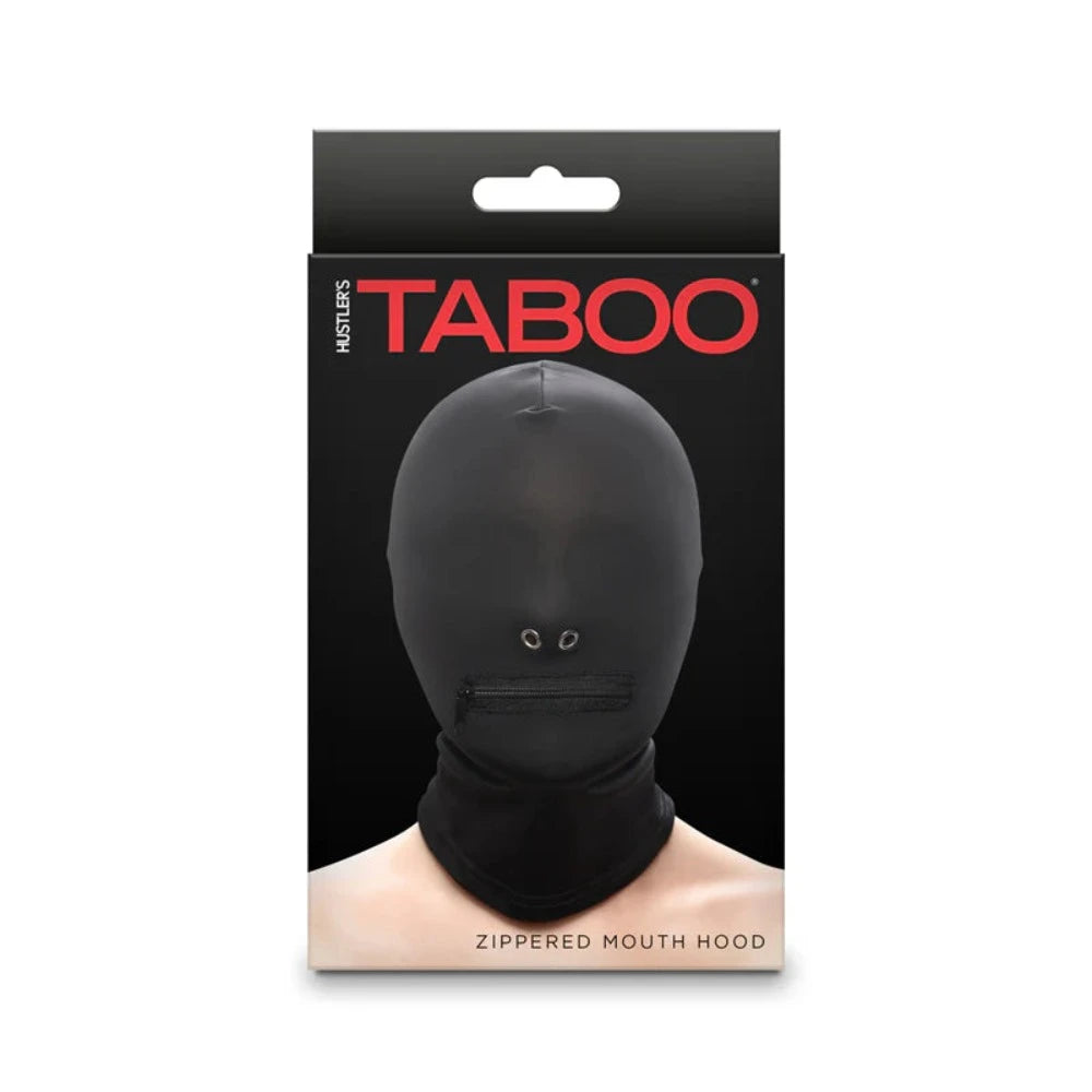 Taboo ''Zippered Mouth'' Hood -Black