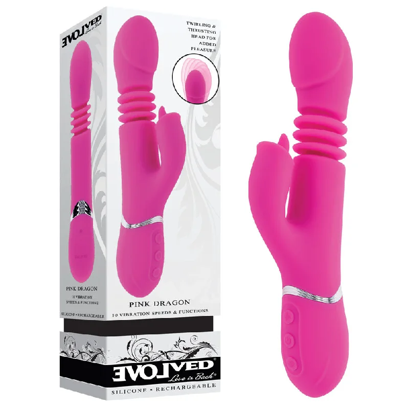 Evolved PINK DRAGON Thrusting Rabbit Vibrator