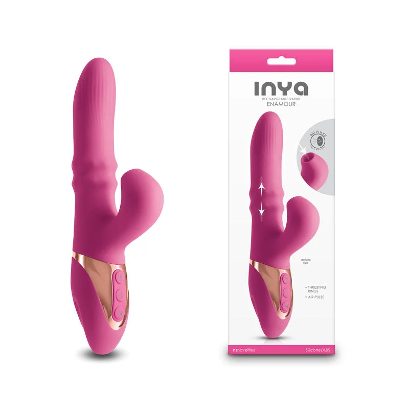 INYA Enamour Air-Pulse Clitoral Rabbit Vibrator  - Pink