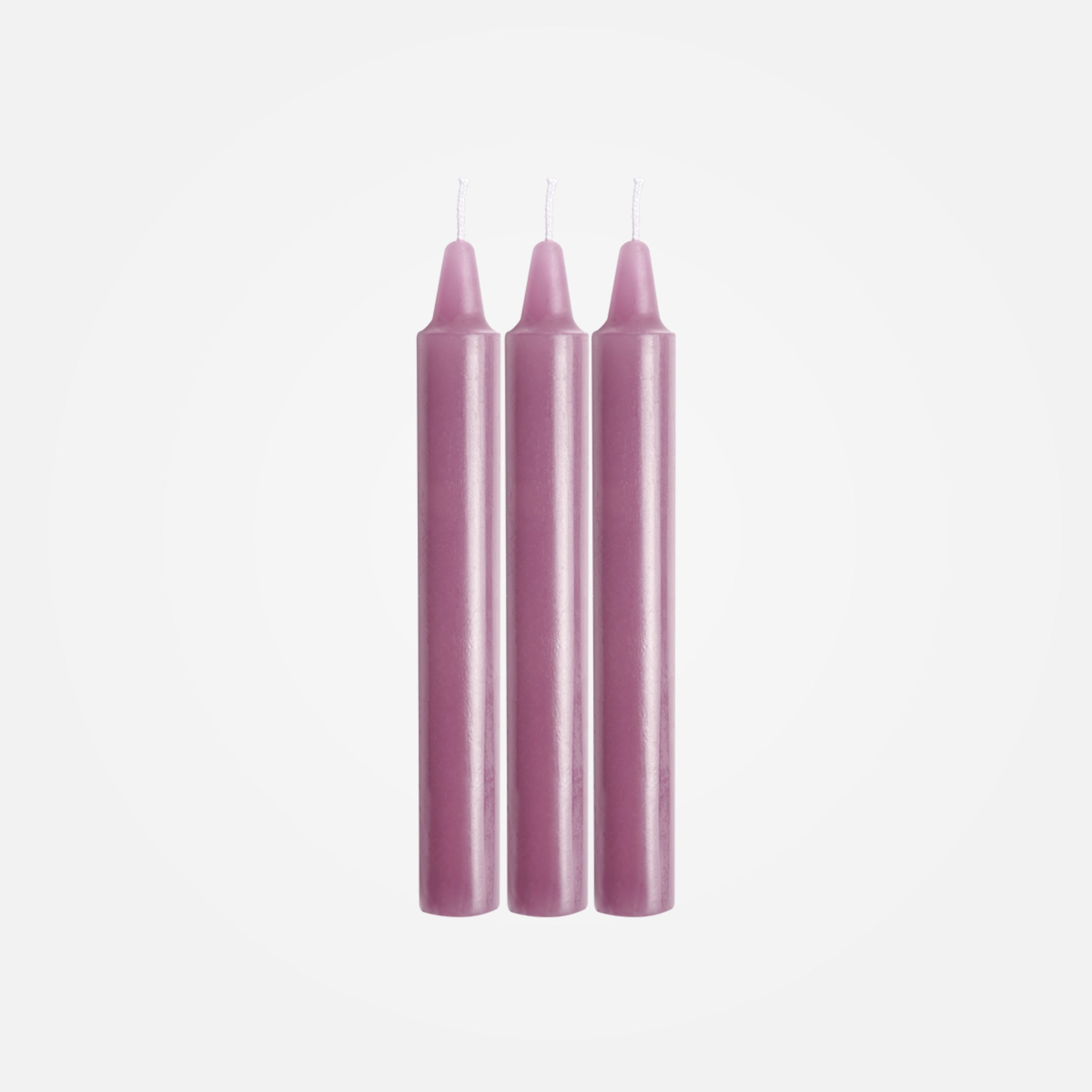 LaCire Drip Pillar - Set of 3 Purple Drip Candles