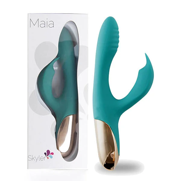 Maia Skyler Rabbit Rechargeable Vibrator - Green