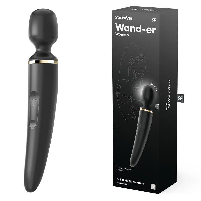 Satisfyer Wand-er Woman - Black USB Rechargeable Massager Wand