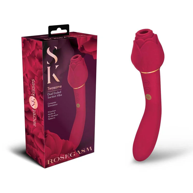 Secret Kisses ROSEGASM TWOSOME Vibrating Clit Stimulator