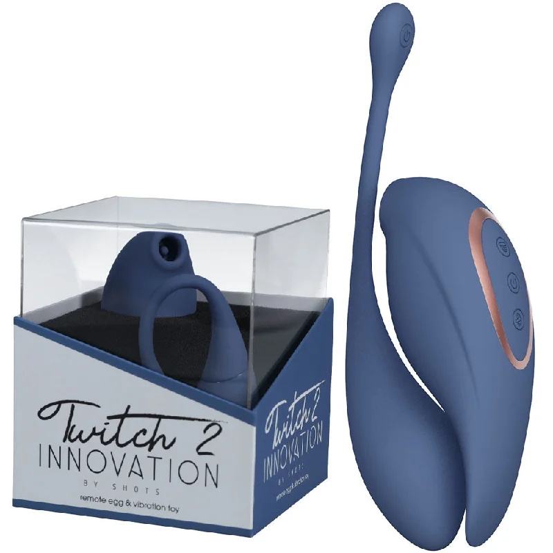 Twitch 2 Clitoral Stimulator and Vibrating Egg- Blue