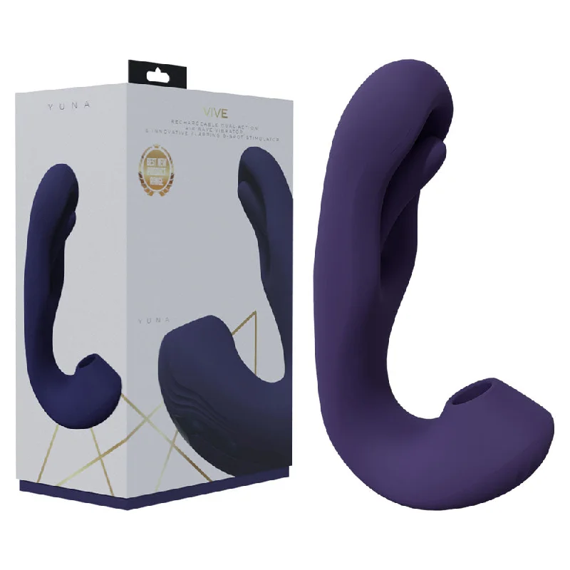 VIVE Yuna Flapping Tongue Suction Vibrator  - Purple