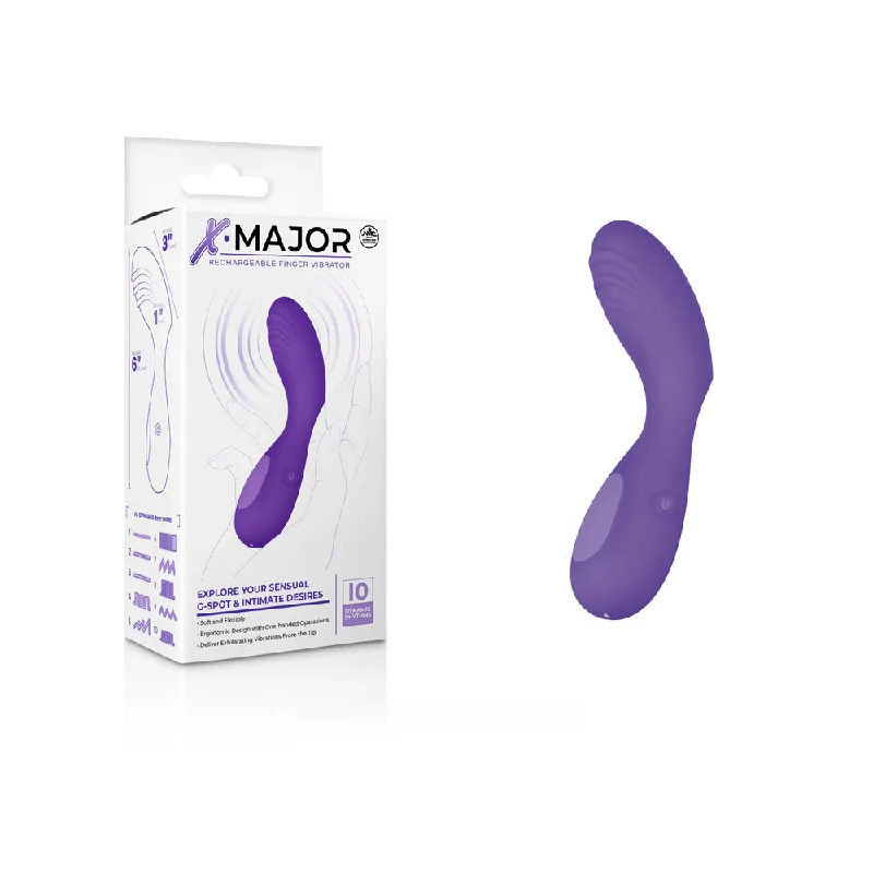 X Major Finger Vibe - Purple G-Spot Vibrator