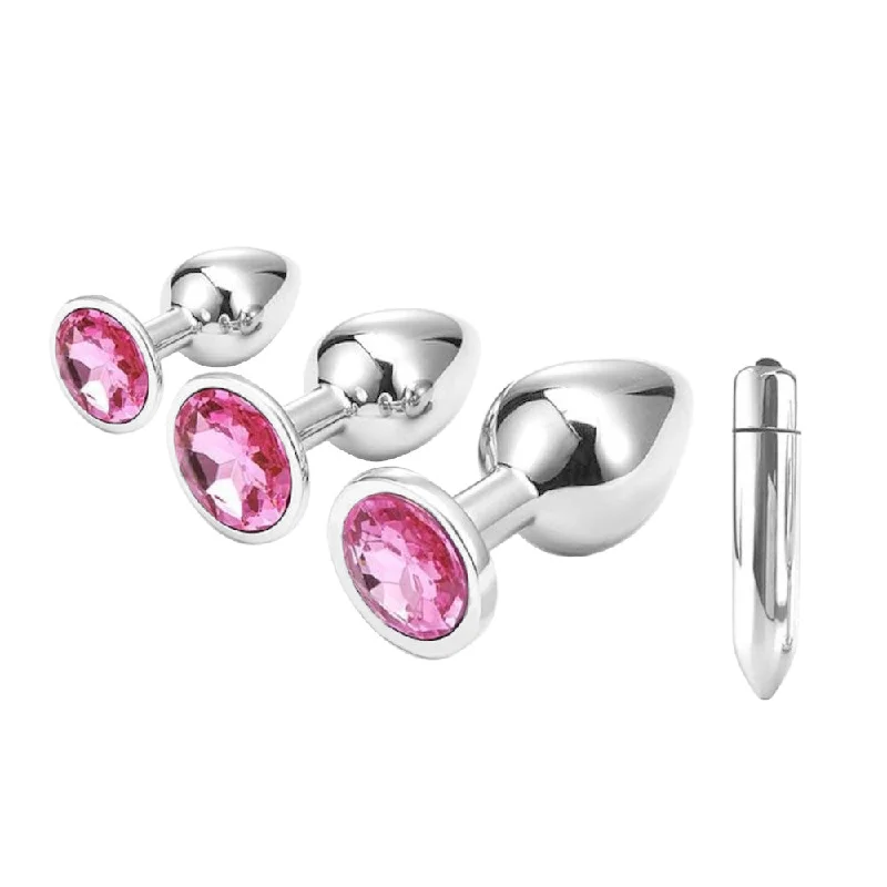 Cute Pink Princess Plug With Vibrator