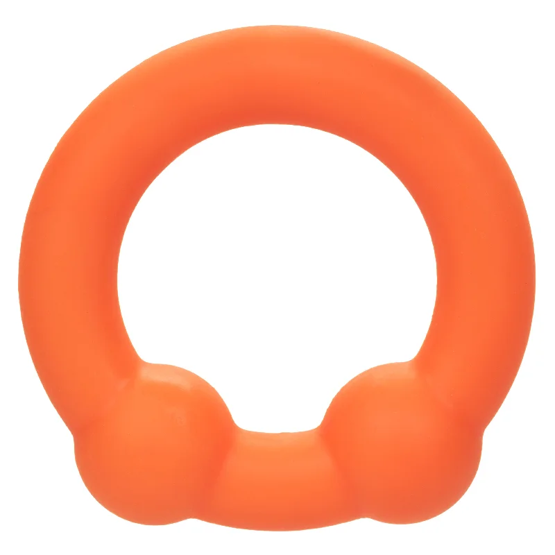 Alpha Liquid Silicone Dual Ball Ring - Orange Orange