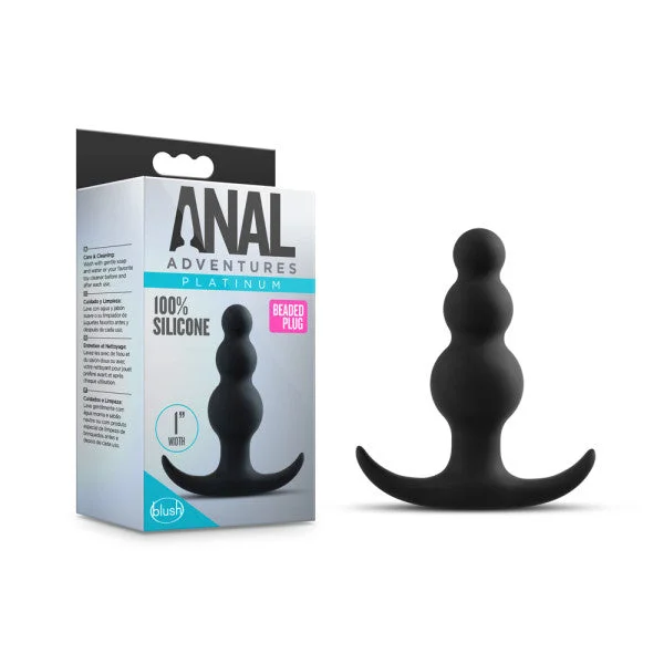 Anal Adventures Platinum Beaded Butt Plug