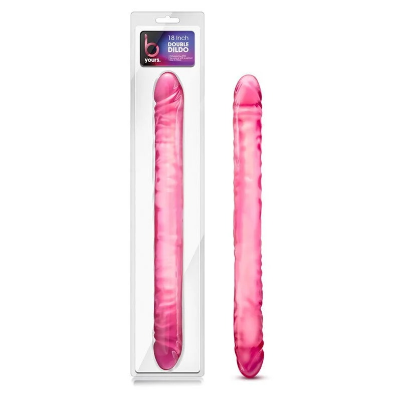 Blush B Yours 18 in. Double Dildo Red