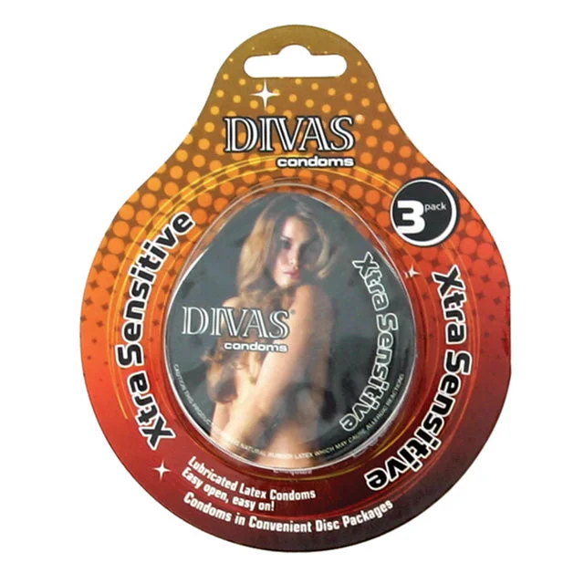 Divas Condom Disc 3pk Xtra Sensitive