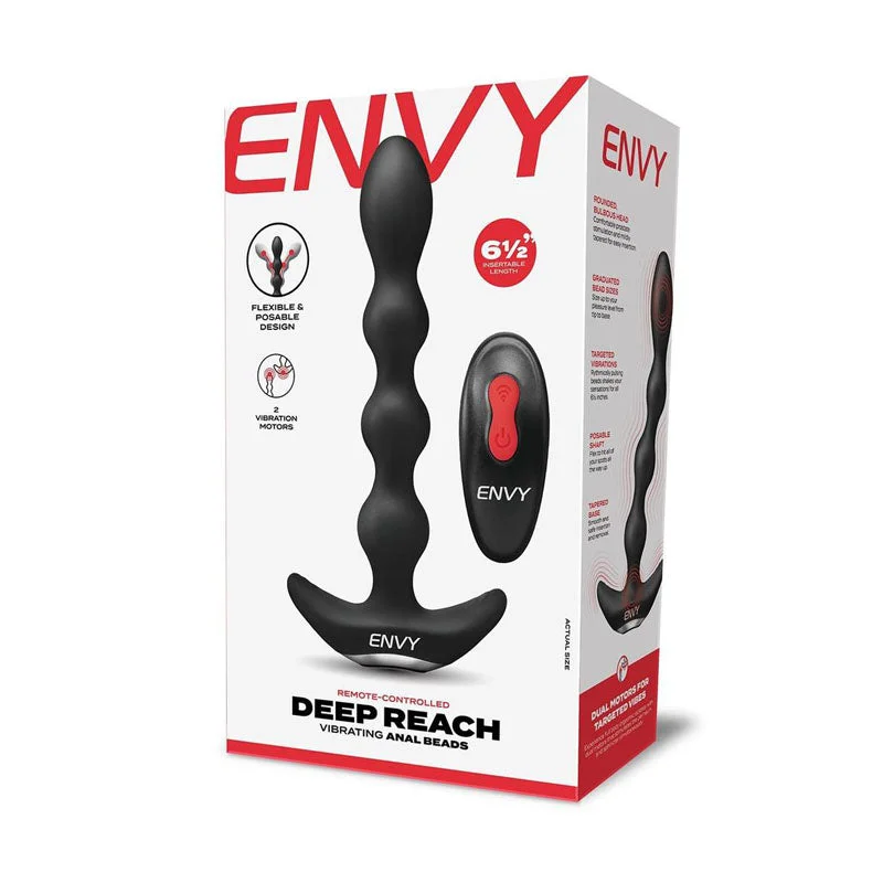 Envy Deep Reach Vibrating Anal Beads Butt plug