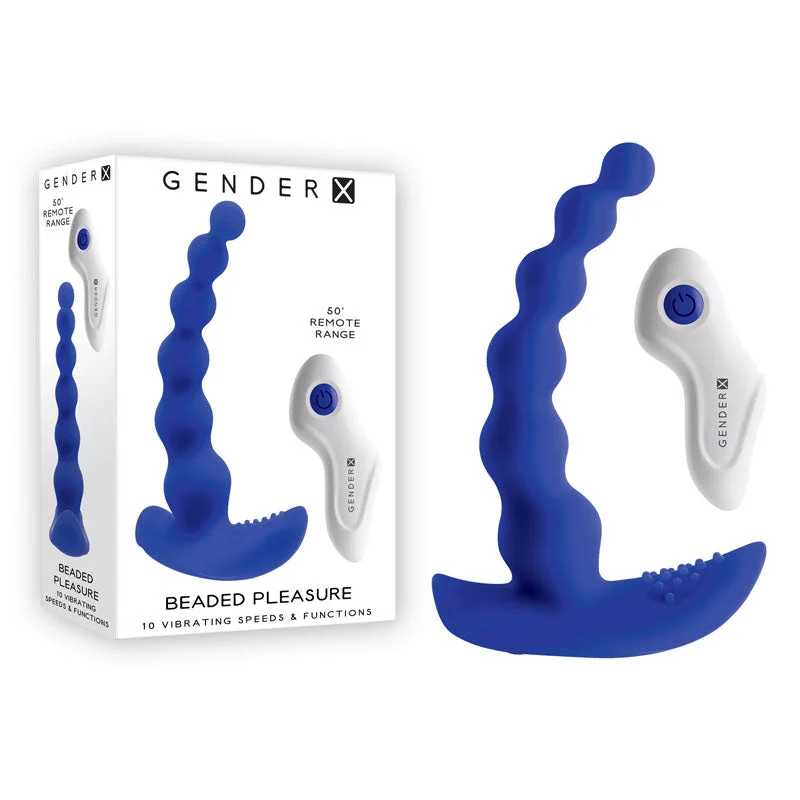 Gender X BEADED PLEASURE VIBRATING BUTT PLUG ANAL BEADS