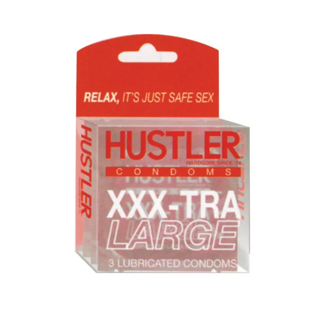 --Hustler Condom Xxx-Tra-Large,3Pk