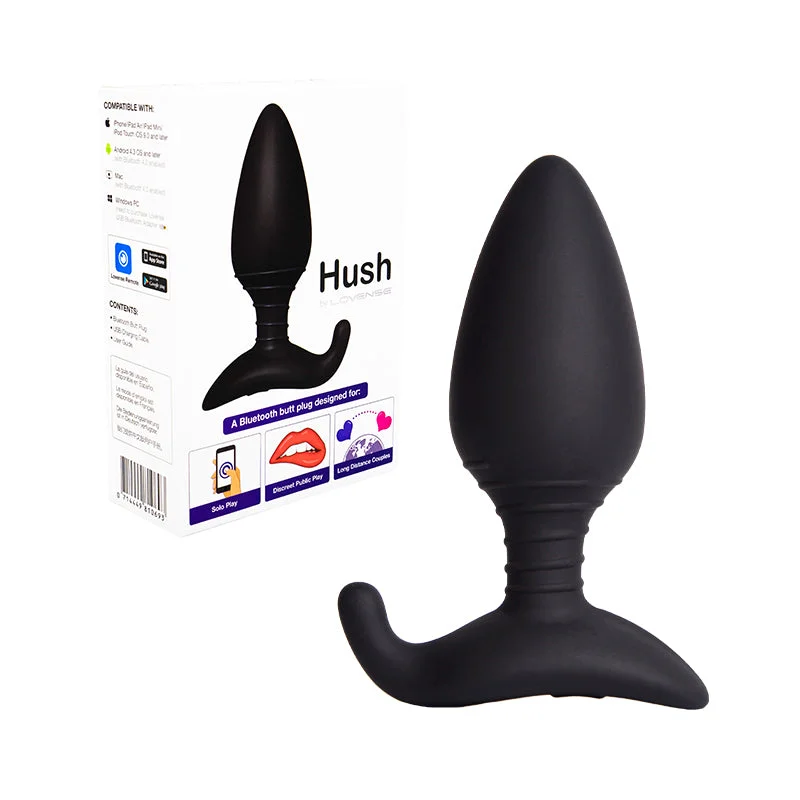 Lovense Hush Bluetooth Vibrating Butt Plug 1.75in