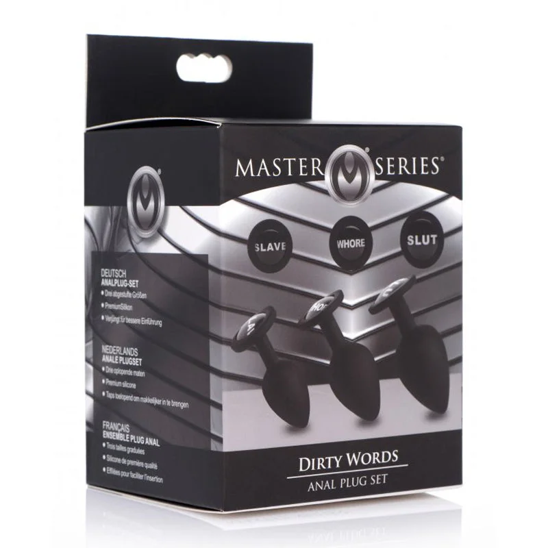 Master Series Dirty Words 3 Pc Anal Plug Set