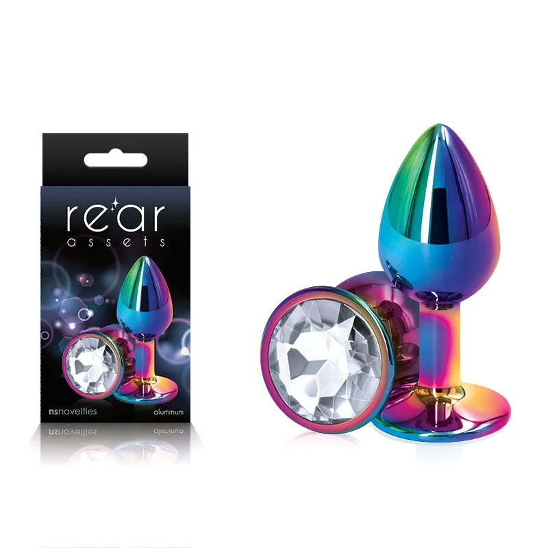 Rear Assets Multi Coloured Small Butt Plug Clear