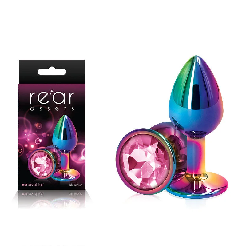 Rear Assets Multi Coloured Small Butt Plug Pink