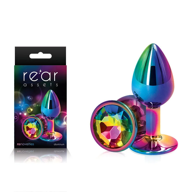 Rear Assets Multi Coloured Small Butt Plug Rainbow