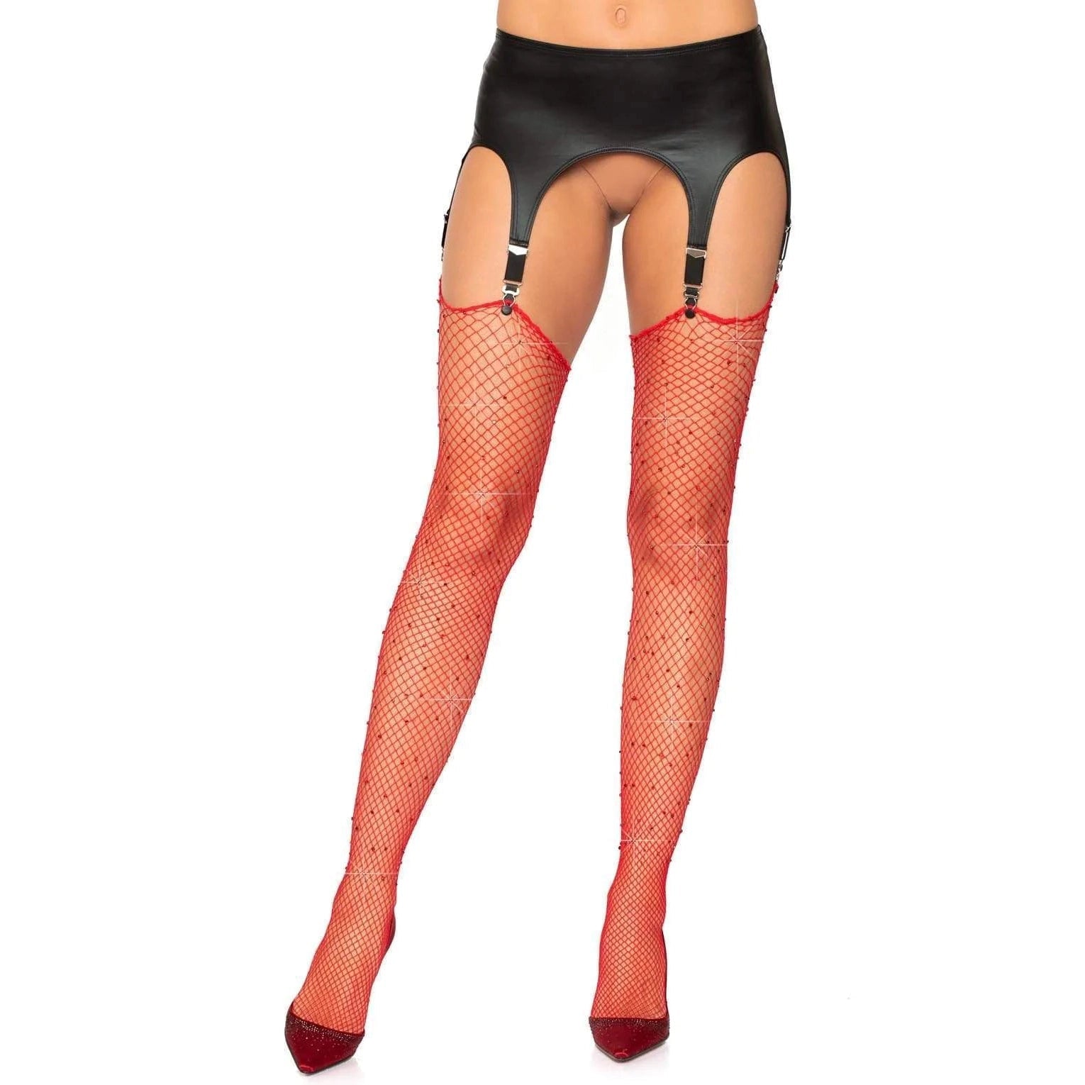 Rhinestone Fishnet Stockings