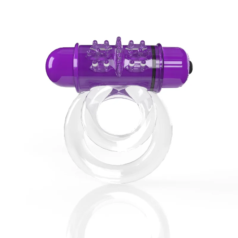 Screaming O 4t - Double O 6 Super Powered   Vibrating Double Ring - Grape