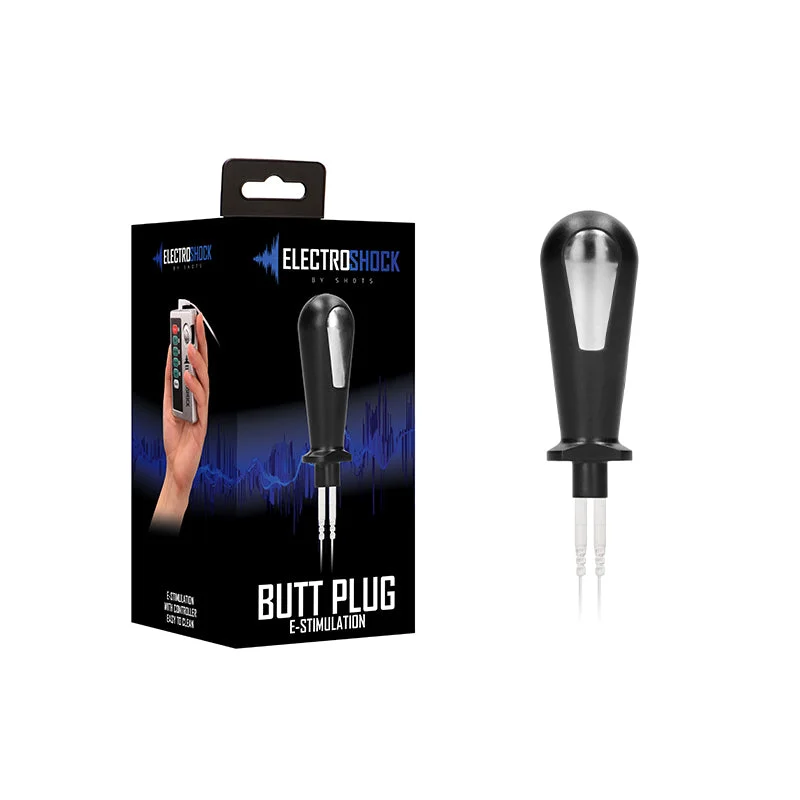 Shots ElectroShock Remote-Controlled E-Stimulation Butt Plug Black