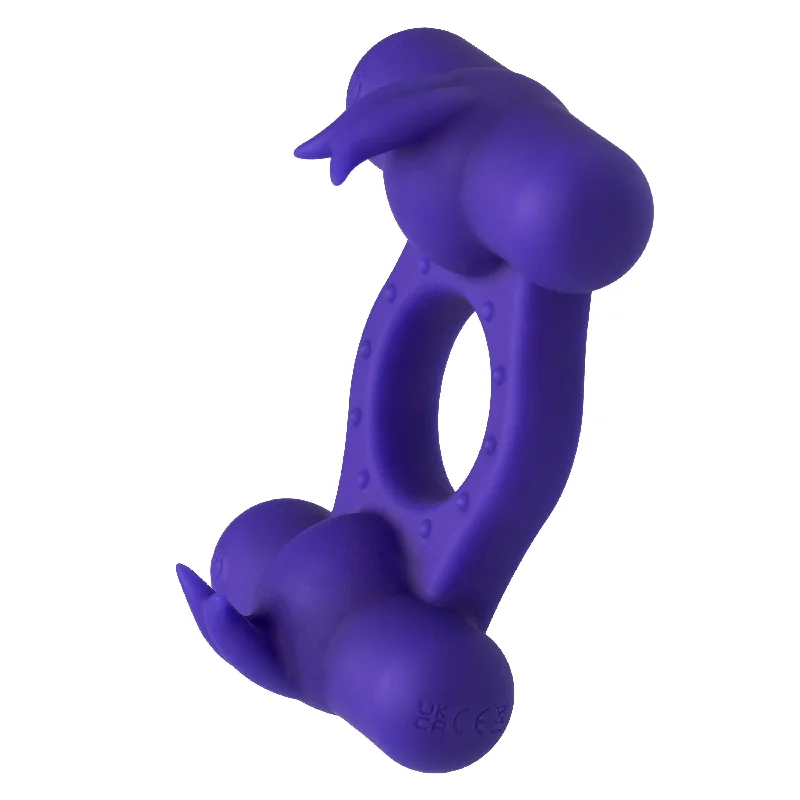 Silicone Rechargeable Triple Orgasm Enhancer -  Purple