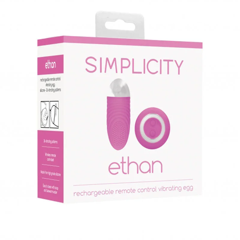 Simplicity Ethan - Rechargeable Remote Control Vibrating Egg - Pink