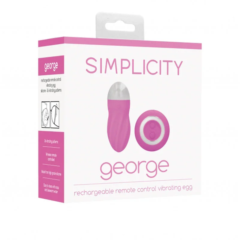 Simplicity George - Rechargeable Remote Control Vibrating Egg - Pink