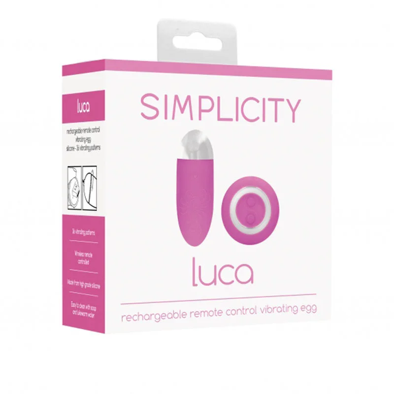 Simplicity Luca - Rechargeable Remote Control Vibrating Egg - Pink