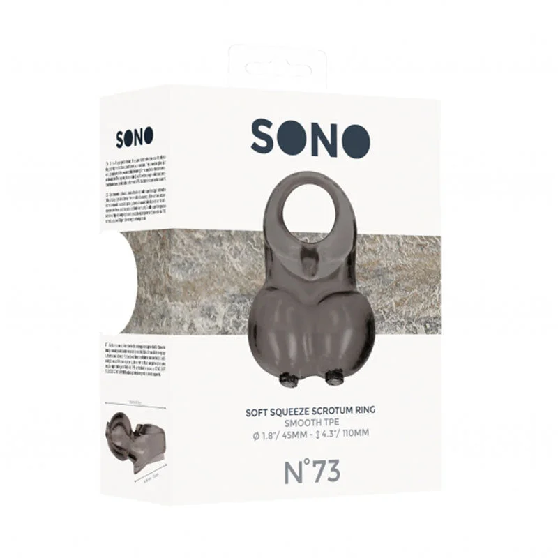 Sono No. 73 - Soft Squeeze Scrotum Ring - Black