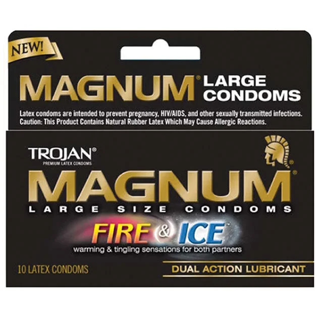 Trojan Fire & Ice Magnum Lubricated Latex Condoms