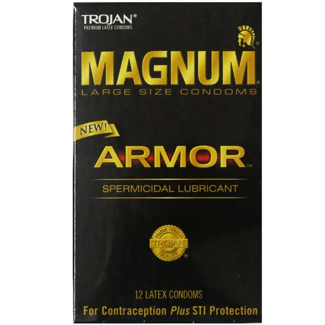 Trojan Magnum Armor Latex Condoms w/Spermicidal Lubricant (12 pack)