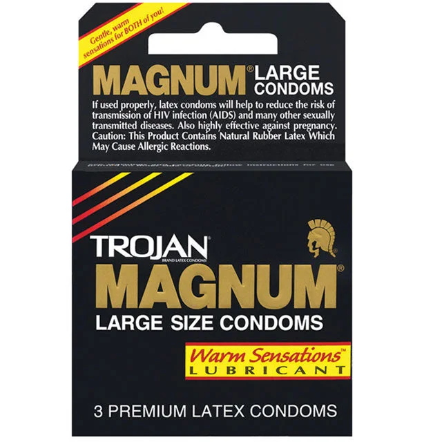 Trojan Magnum Large Size Condoms with Warm Sensations Lubricant